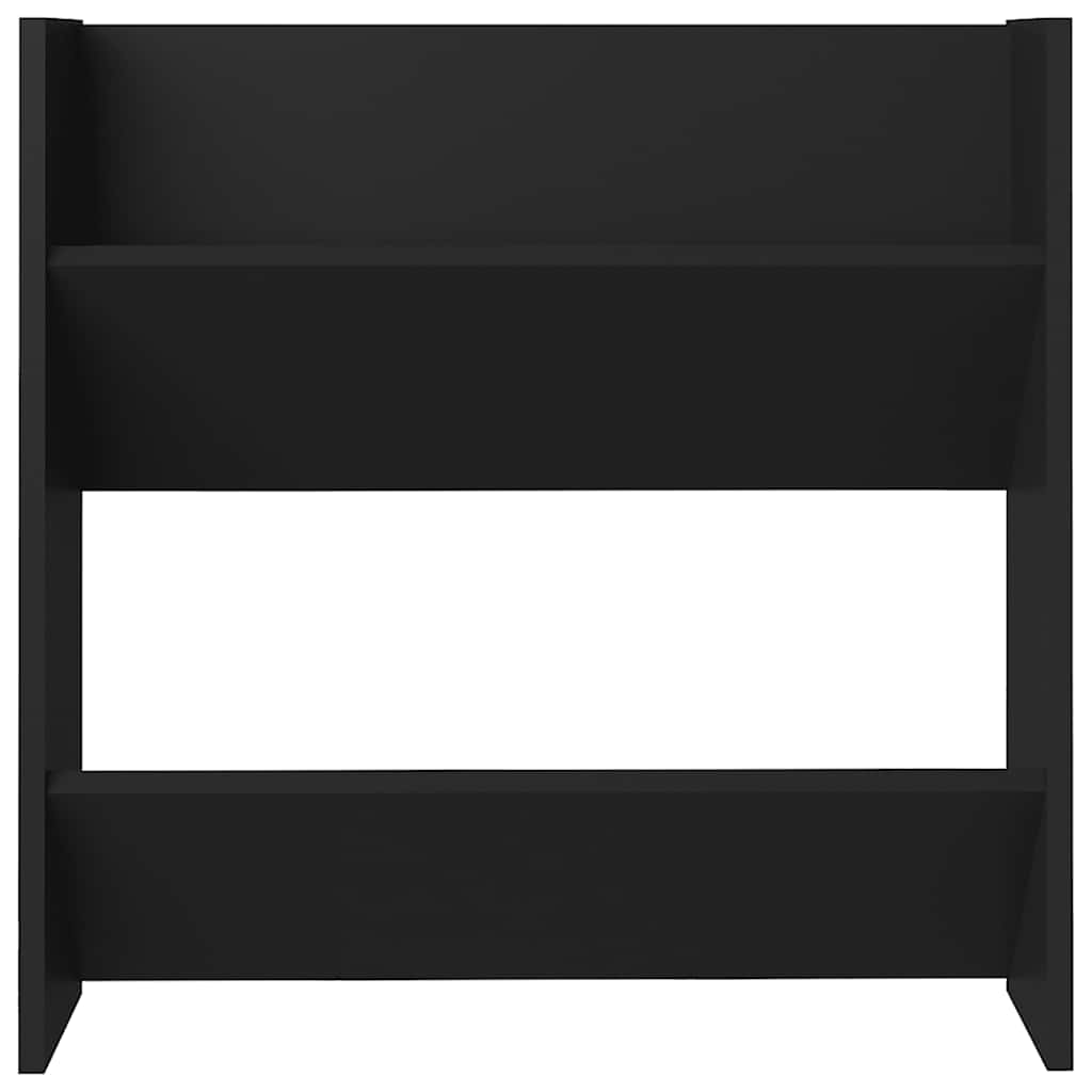 Wall Shoe Cabinet Black 60x18x60 cm Engineered Wood