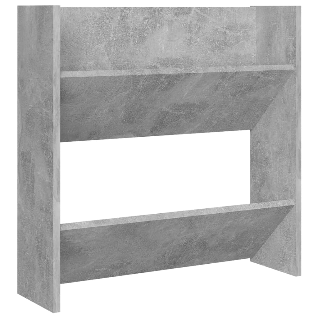 Wall Shoe Cabinets 2 pcs Concrete Grey 60x18x60 cm Engineered Wood