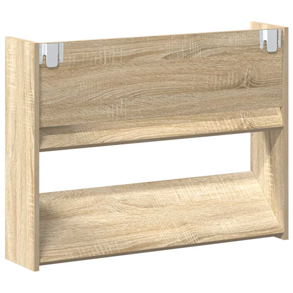 Wall Shoe Cabinets 2 pcs Sonoma Oak 80x18x60cm Engineered Wood