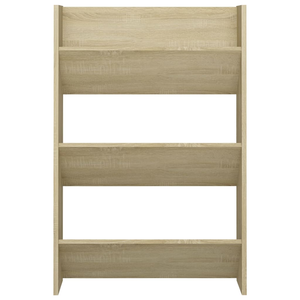 Wall Shoe Cabinet Sonoma Oak 60x18x90 cm Engineered Wood