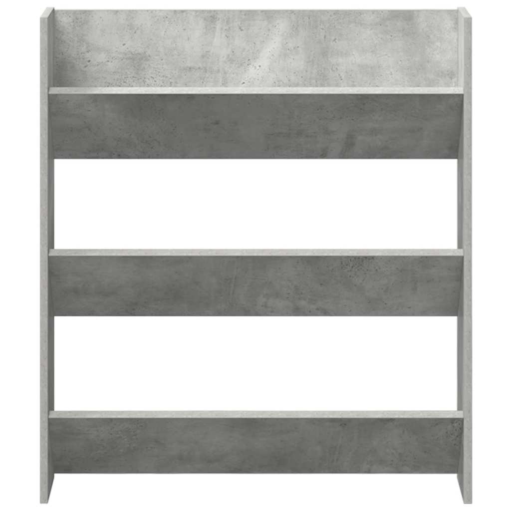 Wall Shoe Cabinets 2 pcs Concrete Grey 80x18x90 cm Engineered Wood