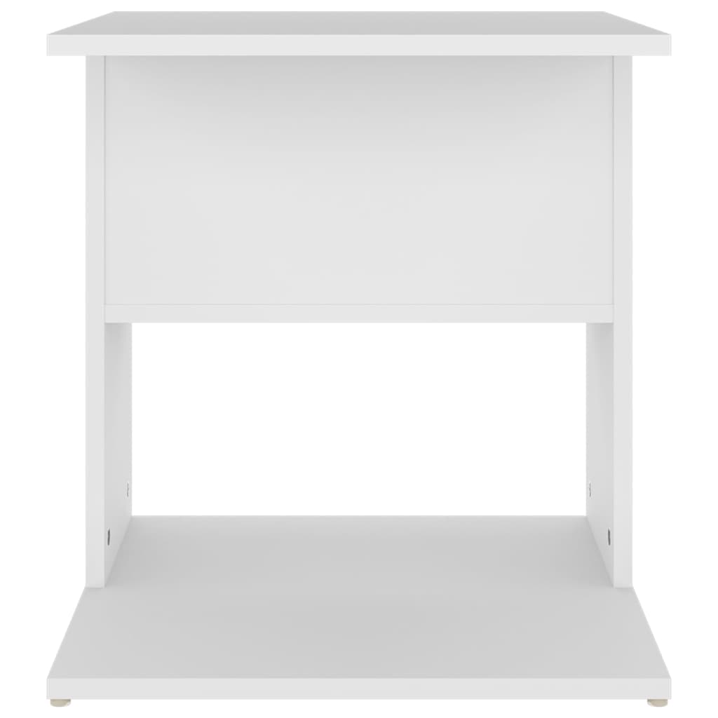 Side Table White 45x45x48 cm Engineered Wood