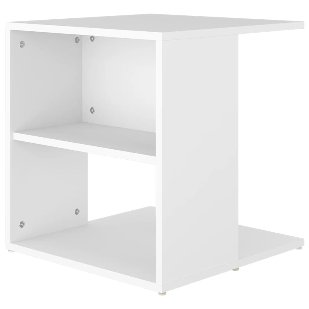 Side Table White 45x45x48 cm Engineered Wood