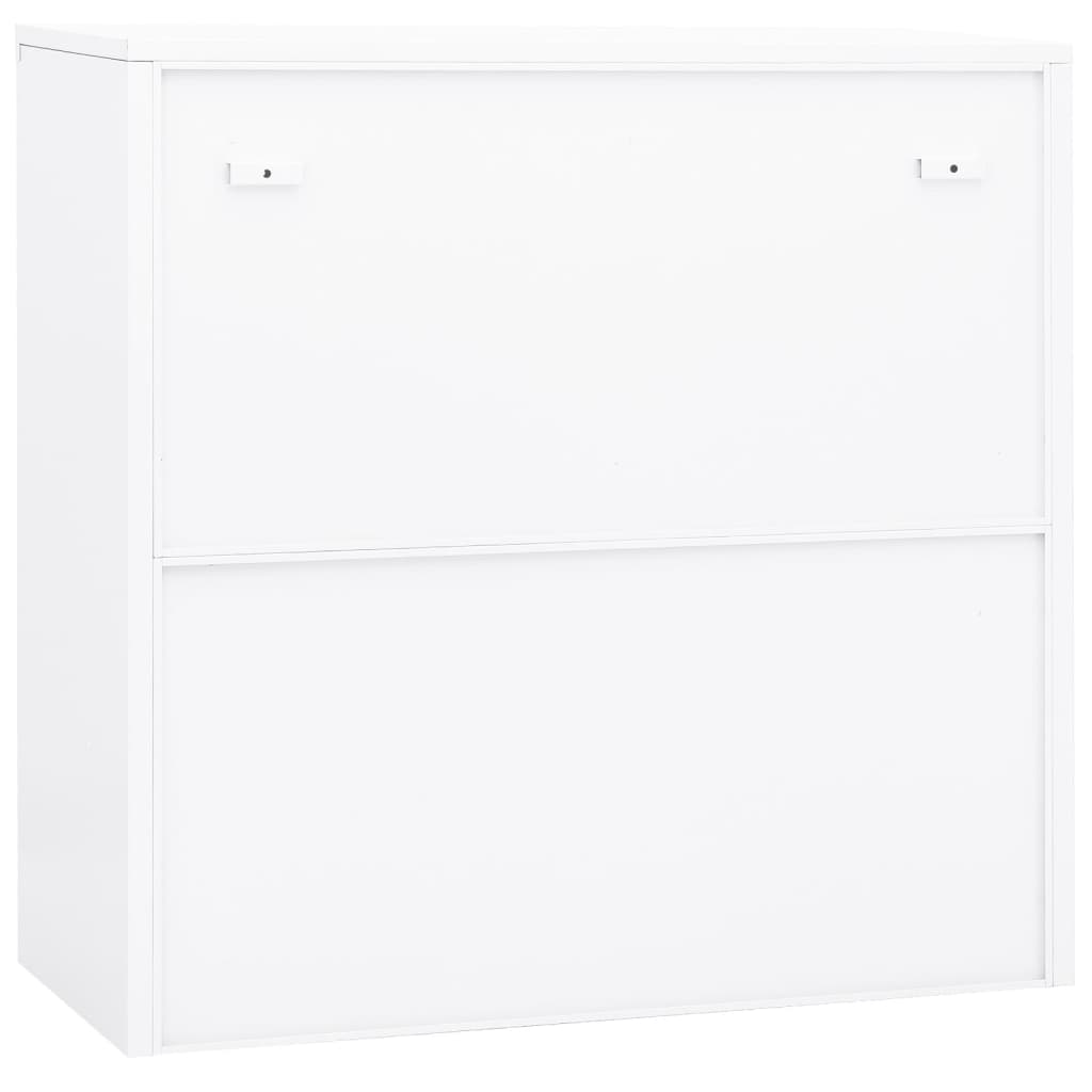 Office Cabinet White 90x40x90 cm Steel