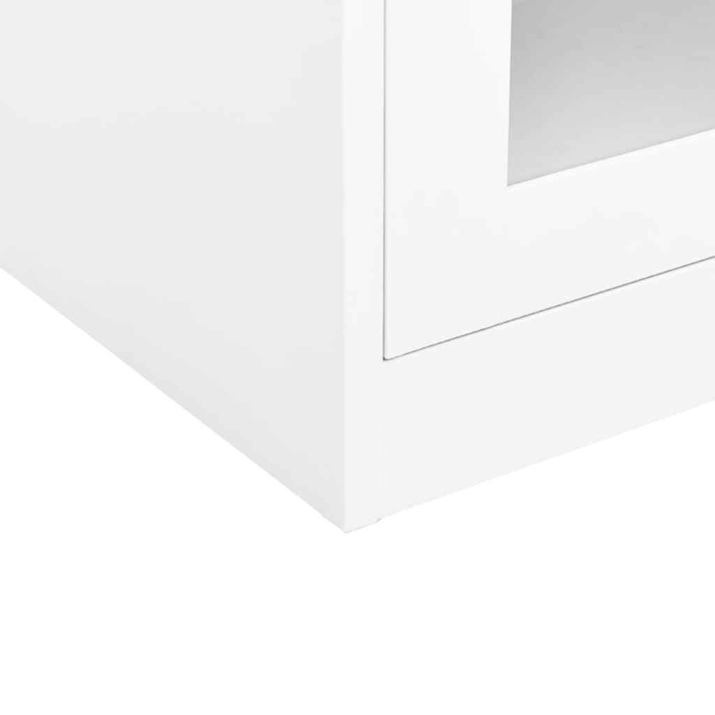 Office Cabinet White 90x40x90 cm Steel