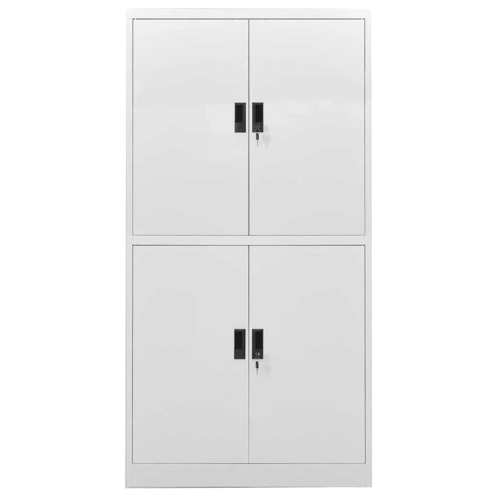 Office Cabinet Light Grey 90x40x180 cm Steel