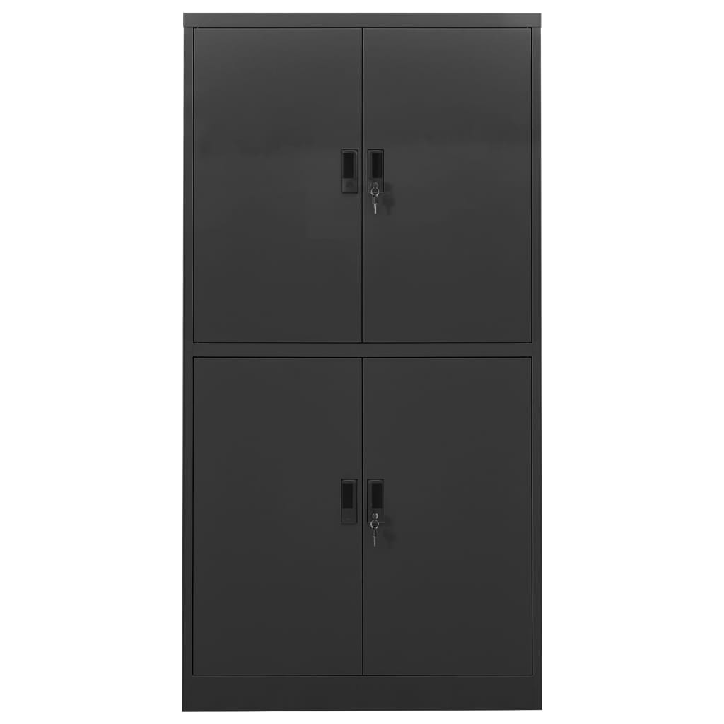 Office Cabinet Anthracite 90x40x180 cm Steel