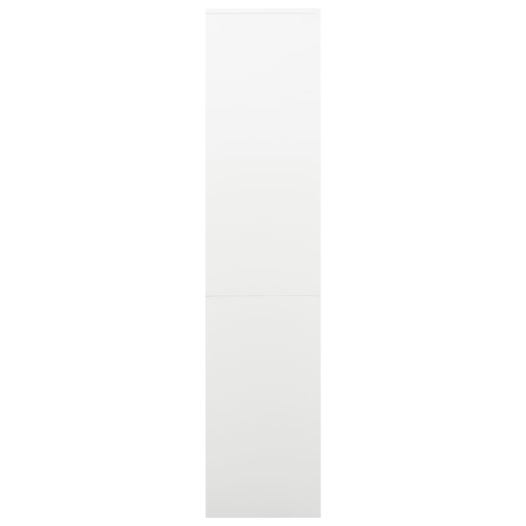 Office Cabinet White 90x40x180 cm Steel