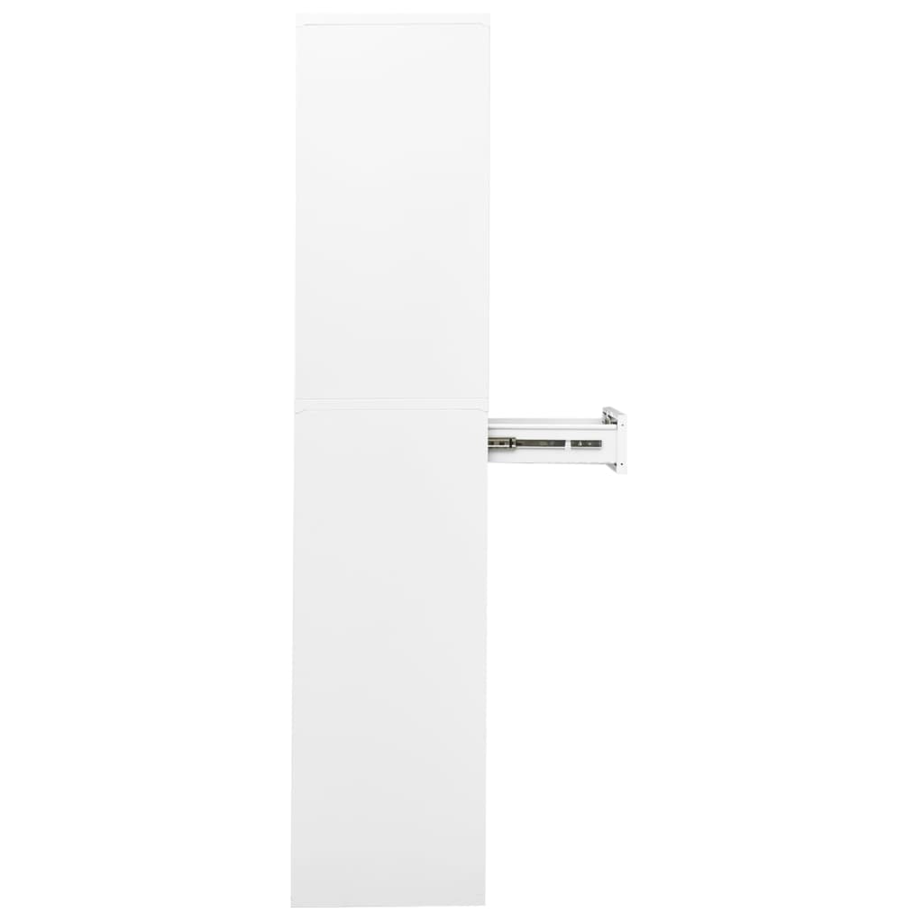Office Cabinet White 90x40x180 cm Steel