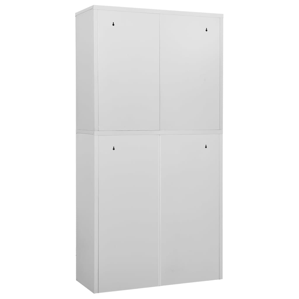 Office Cabinet Light Grey 90x40x180 cm Steel