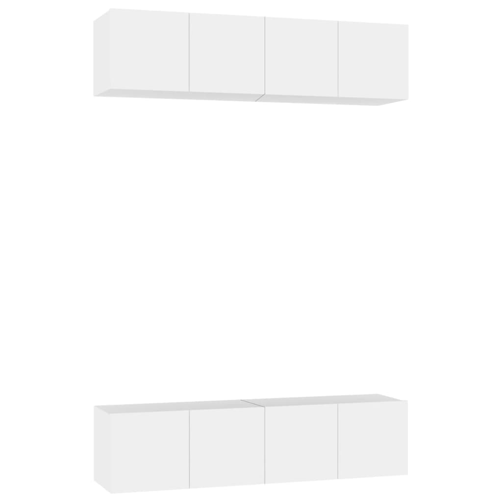 TV Cabinets 4 pcs White 60x30x30 cm Engineered Wood