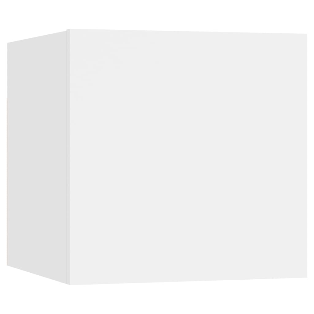 10 Piece TV Cabinet Set White Engineered Wood