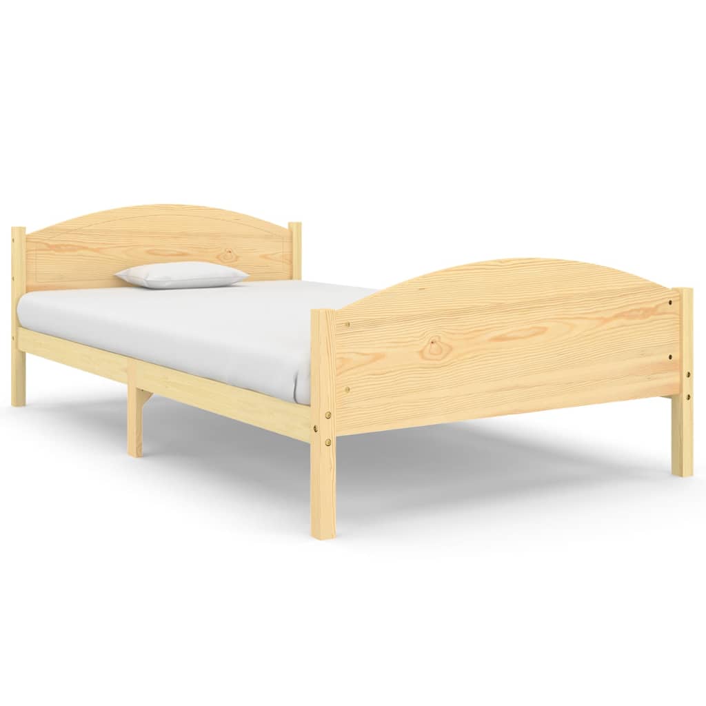 Bed Frame without Mattress Solid Pine Wood 120x200cm