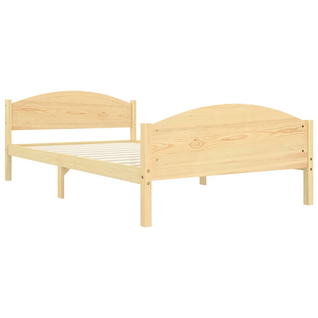 Bed Frame without Mattress Solid Pine Wood 120x200cm