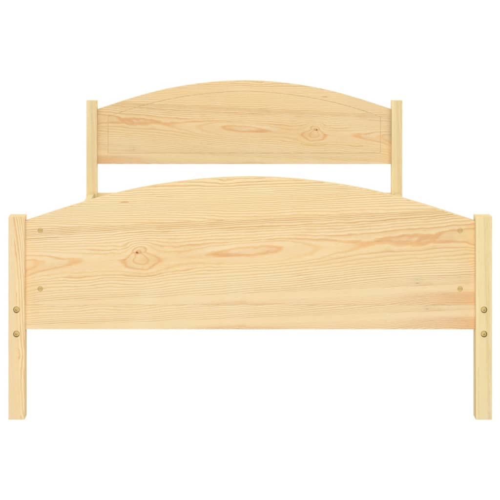 Bed Frame without Mattress Solid Pine Wood 120x200cm