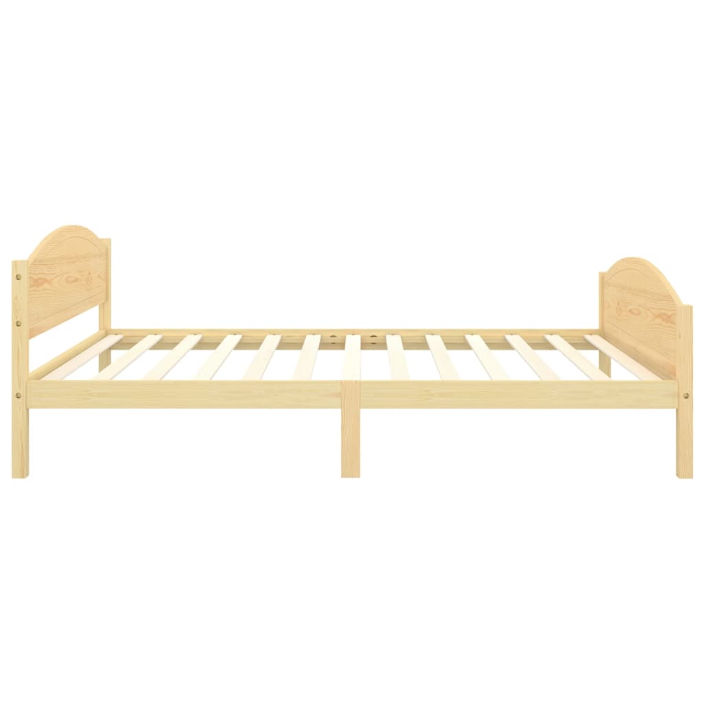 Bed Frame without Mattress Solid Pine Wood 120x200cm