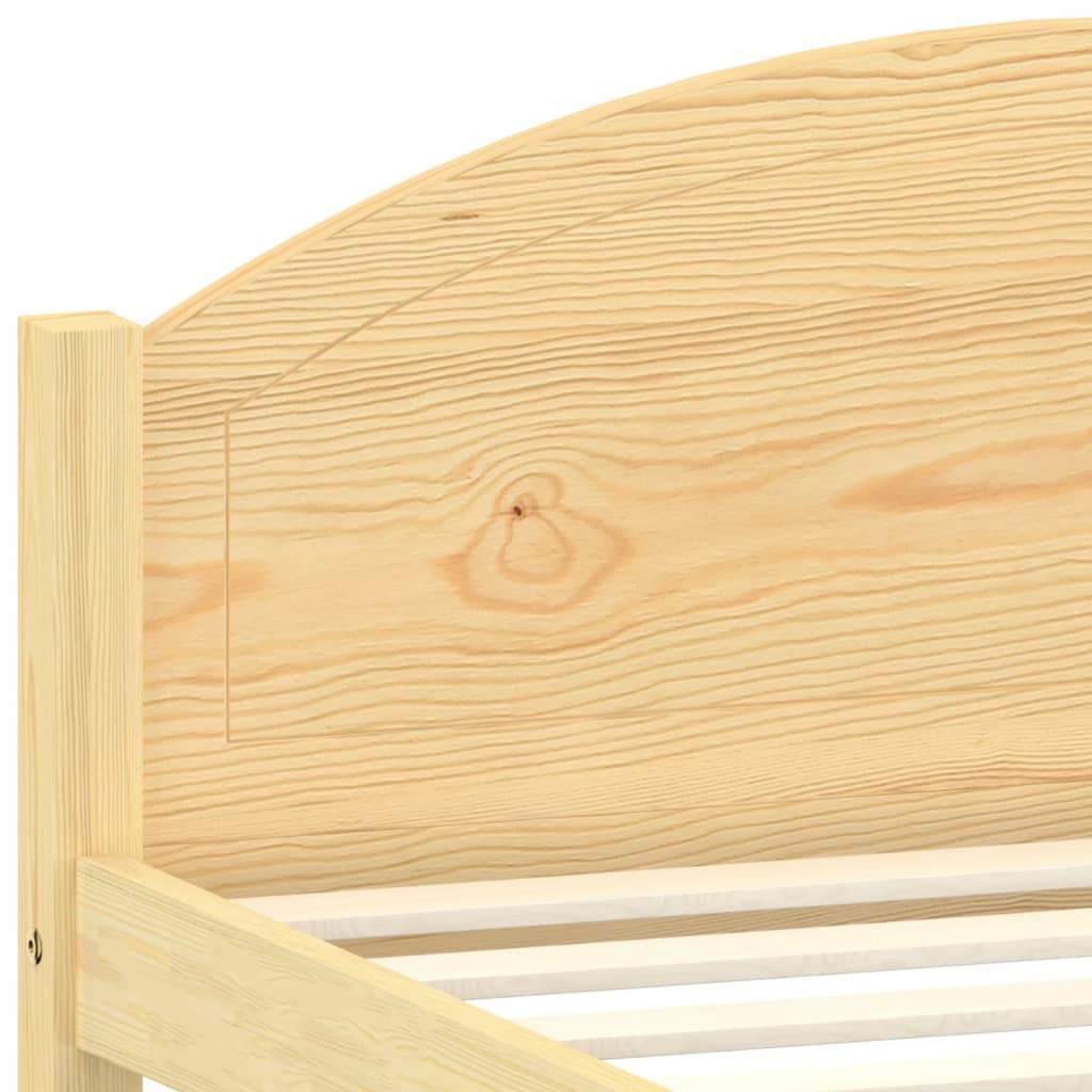 Bed Frame without Mattress Solid Pine Wood 120x200cm