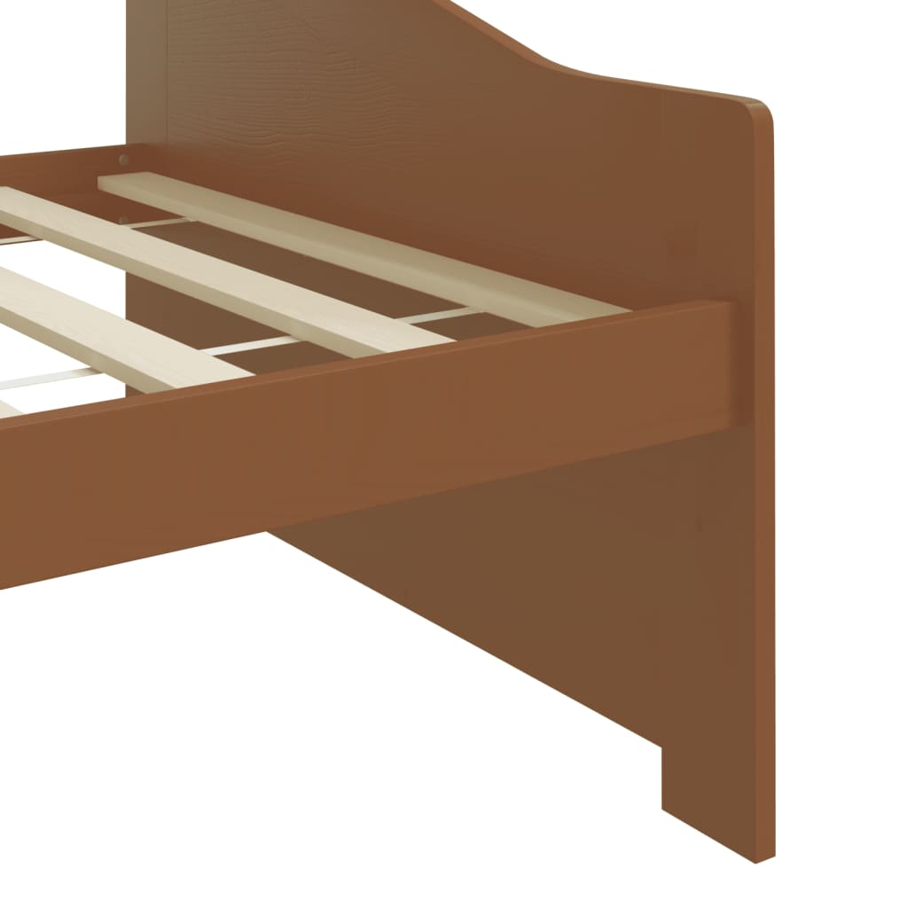 3-Seater Day Bed without Mattress Honey Brown 90x200cm