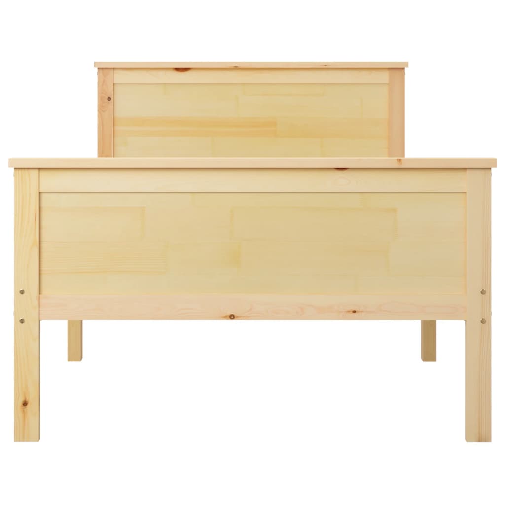 Bed Frame without Mattress Solid Wood Pine 90x200 cm