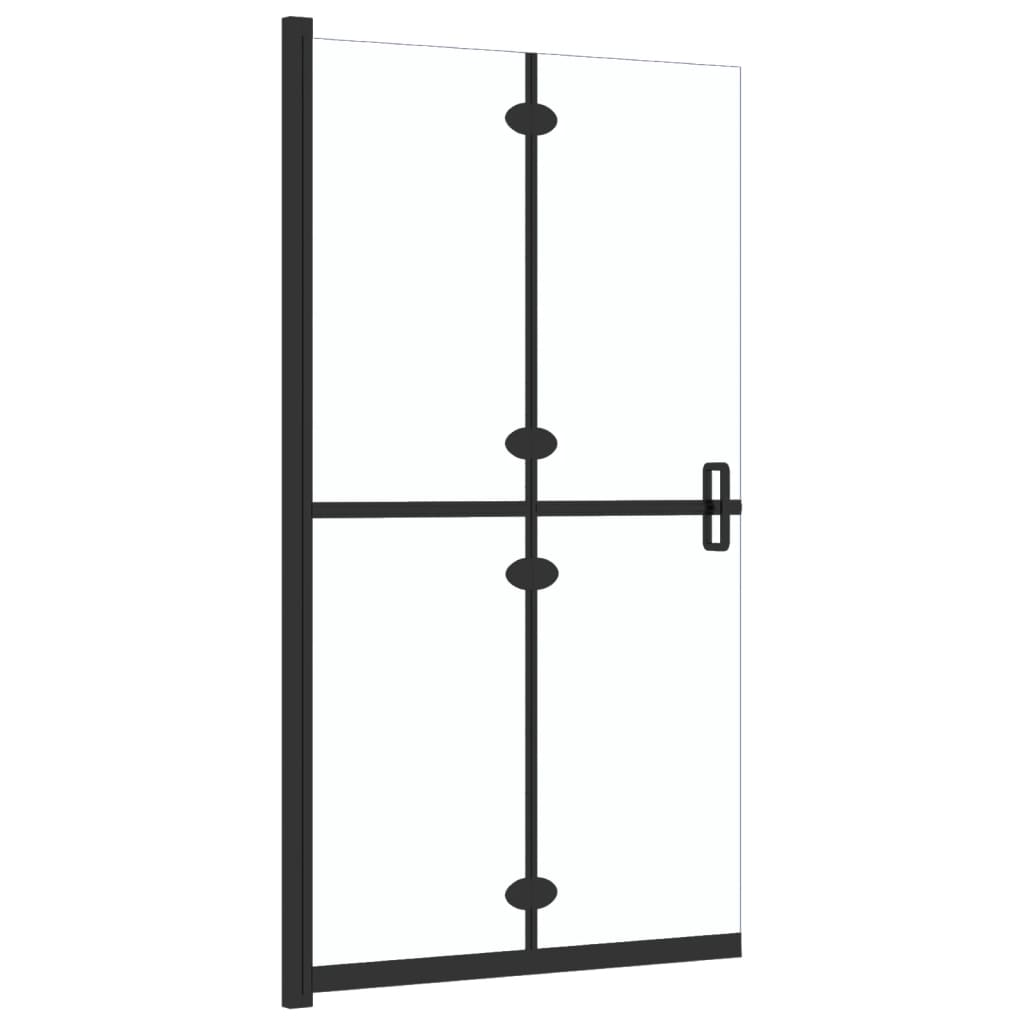 Foldable Walk-in Shower Wall Transparent ESG Glass 90x190 cm