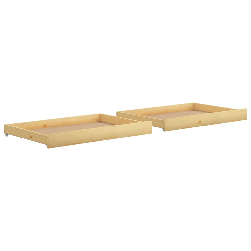 Day Bed Drawers 2 pcs Solid Pinewood