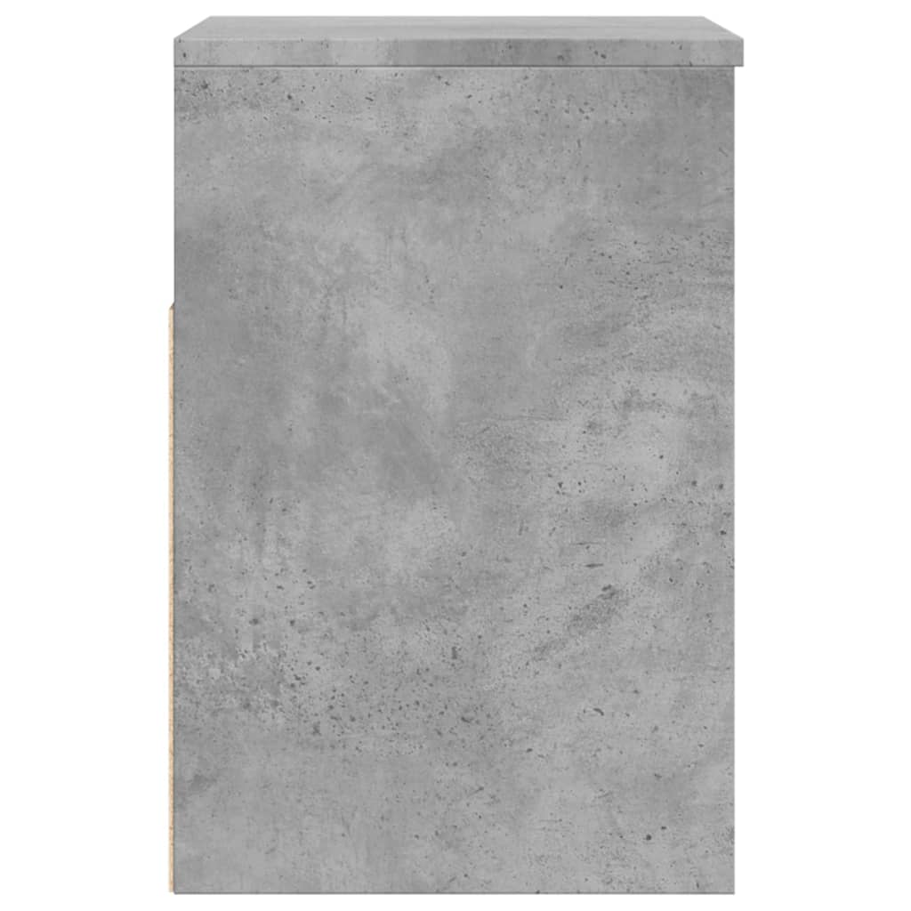 Shoe Bench Concrete Grey 60x30x45 cm Engineered Wood
