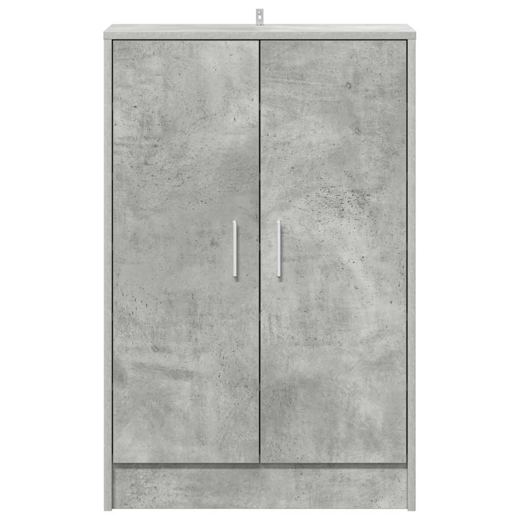 Shoe Cabinet Concrete Grey 60x35x92 cm Engineered Wood