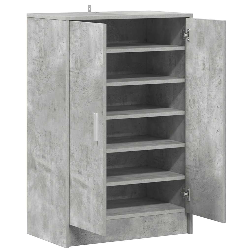 Shoe Cabinet Concrete Grey 60x35x92 cm Engineered Wood