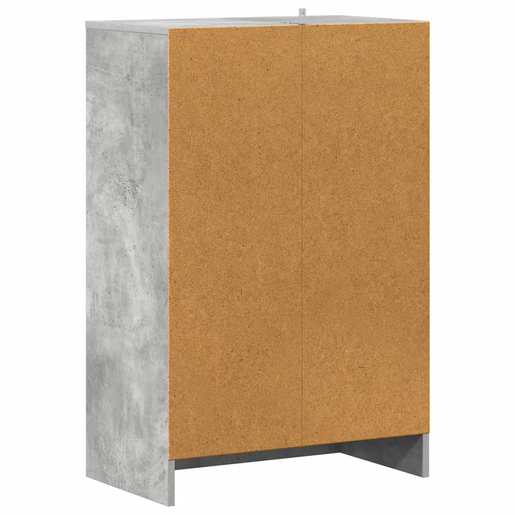 Shoe Cabinet Concrete Grey 60x35x92 cm Engineered Wood