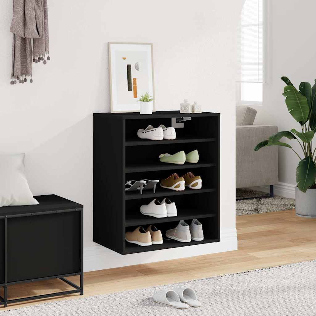 Shoe Cabinet Black 60x35x70 cm Engineered Wood