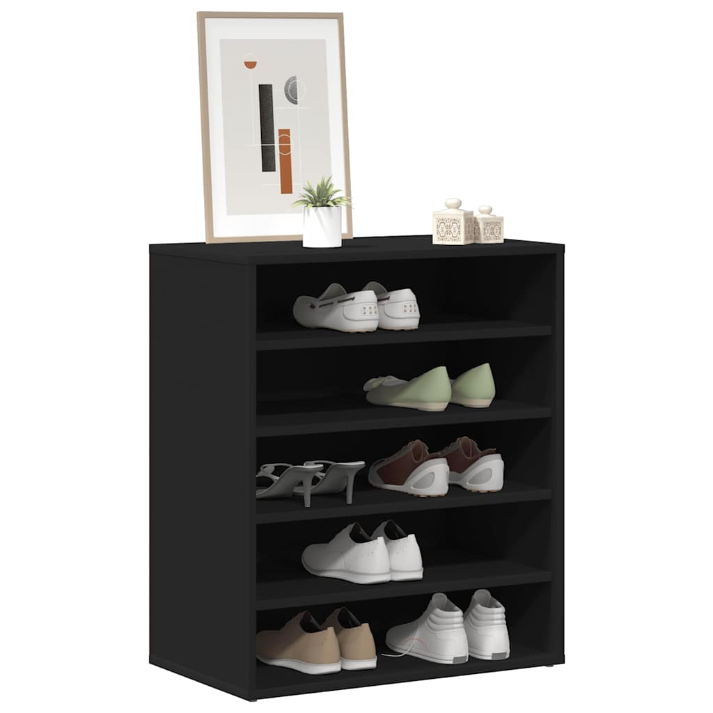 Shoe Cabinet Black 60x35x70 cm Engineered Wood