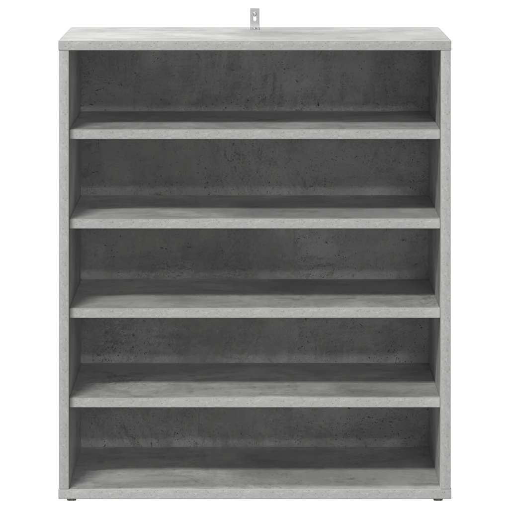 Shoe Cabinet Concrete Grey 60x35x70 cm Engineered Wood