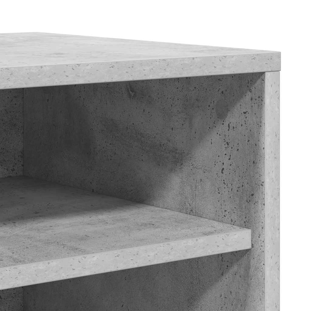 Shoe Cabinet Concrete Grey 60x35x70 cm Engineered Wood