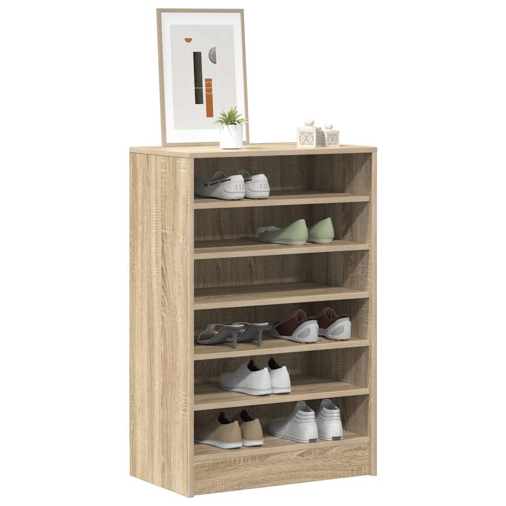 Shoe Cabinet Sonoma Oak 60x35x92 cm Engineered Wood