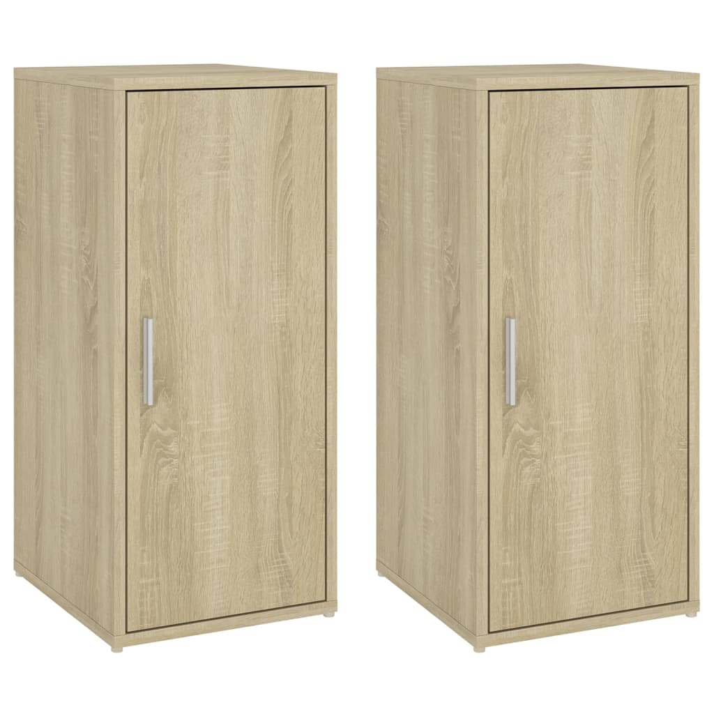 Shoe Cabinets 2 pcs Sonoma Oak 32x35x70 cm Engineered Wood