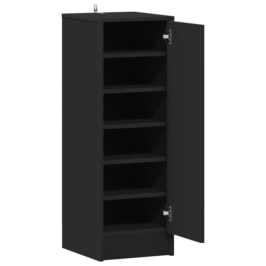 Shoe Cabinet Black 32x35x92 cm Engineered Wood