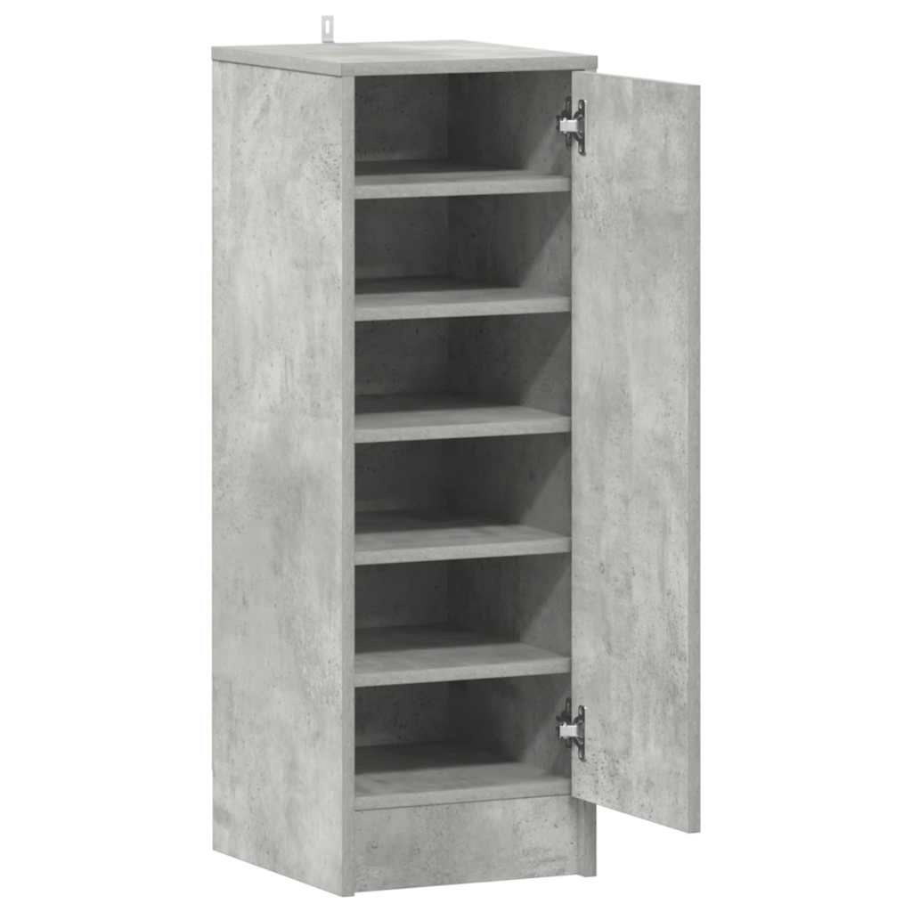 Shoe Cabinet Concrete Grey 32x35x92 cm Engineered Wood