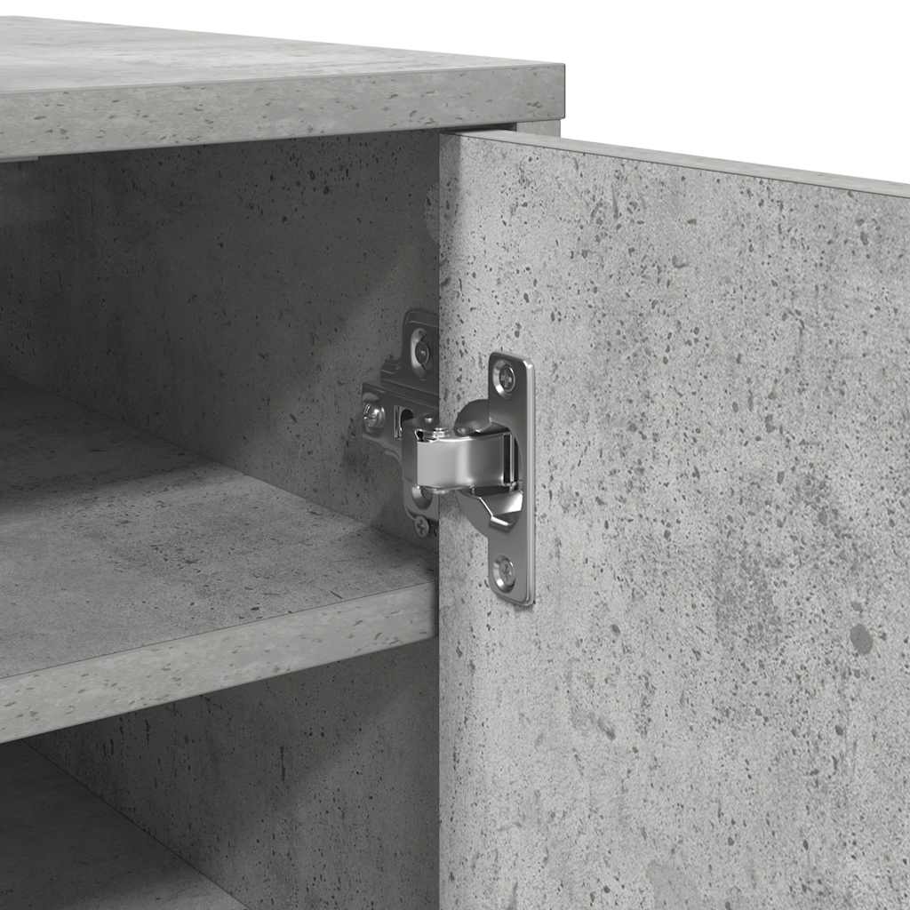 Shoe Cabinet Concrete Grey 32x35x92 cm Engineered Wood
