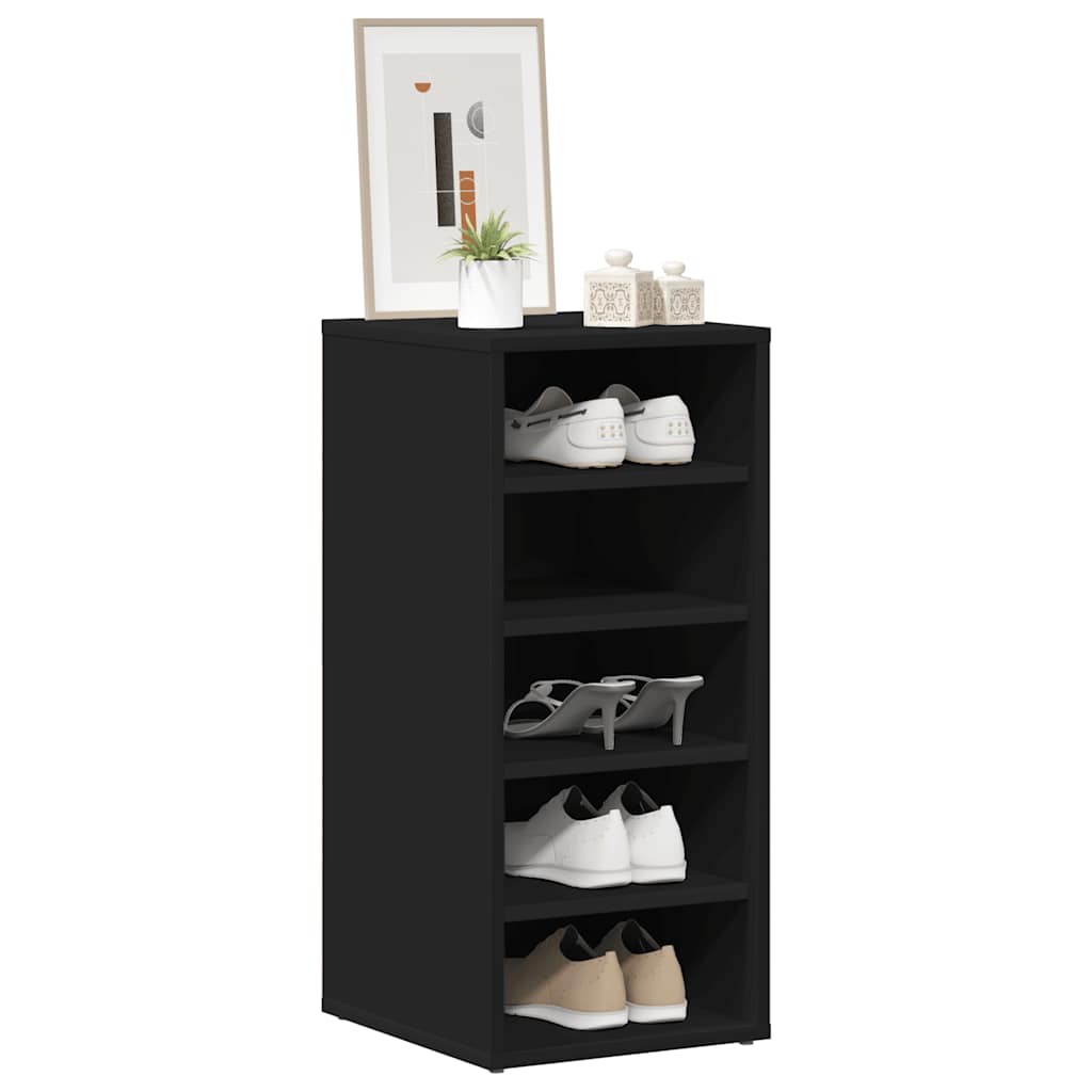 Shoe Cabinet Black 31.5x35x70 cm Engineered Wood