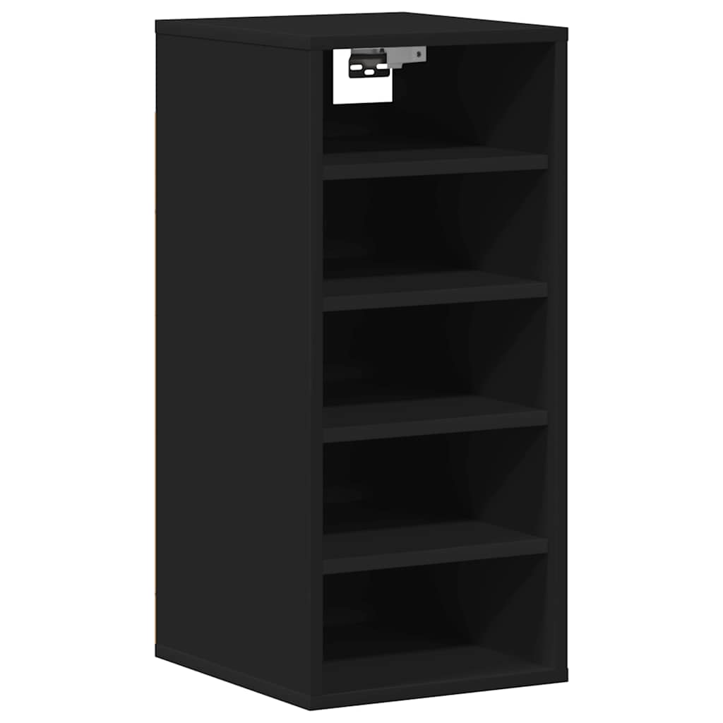 Shoe Cabinet Black 31.5x35x70 cm Engineered Wood
