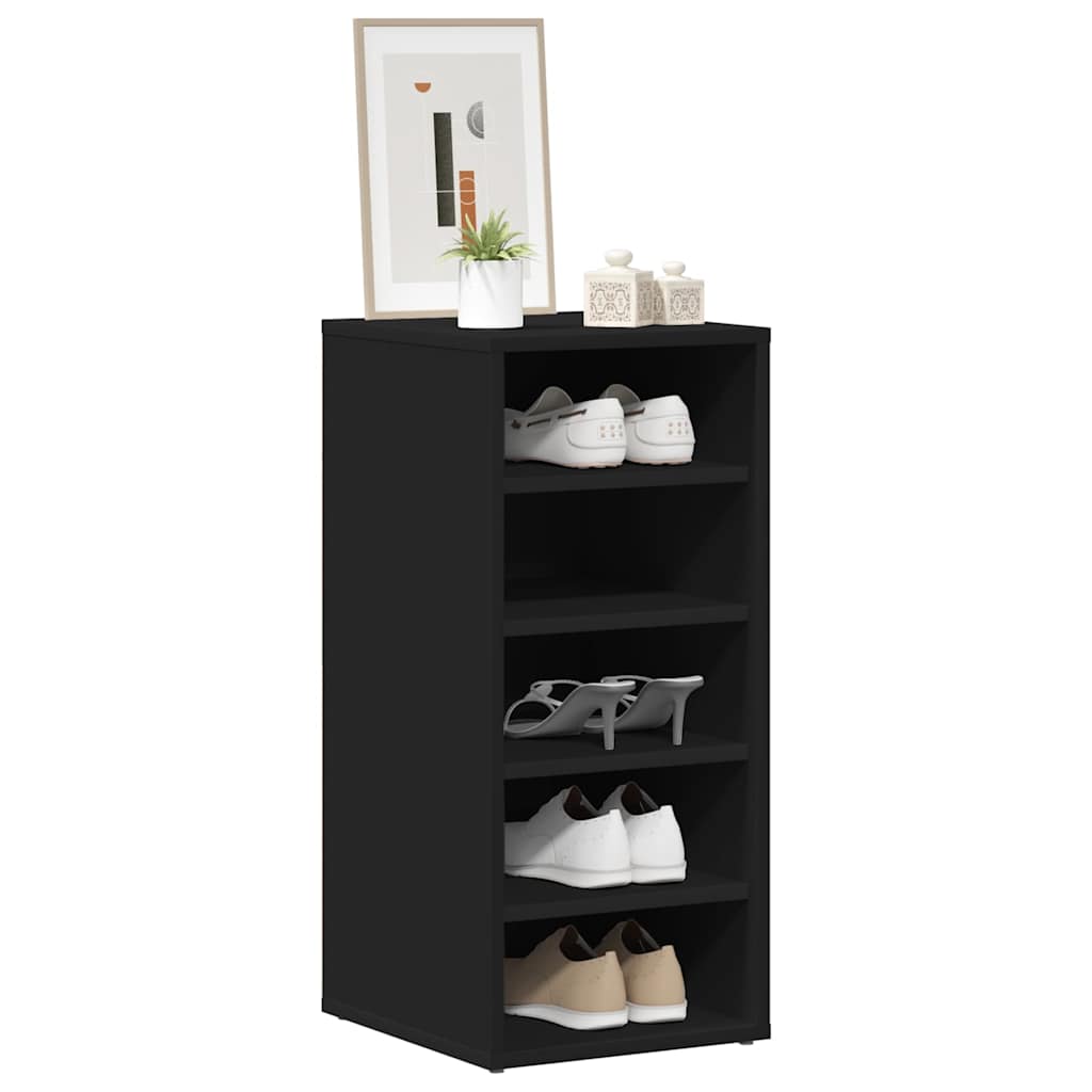 Shoe Cabinets 2 pcs Black 31.5x35x70 cm Engineered Wood