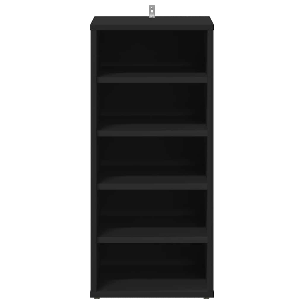 Shoe Cabinets 2 pcs Black 31.5x35x70 cm Engineered Wood