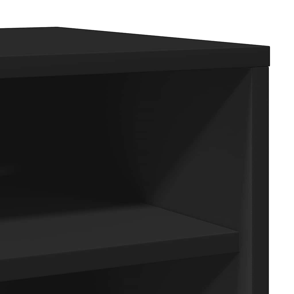Shoe Cabinets 2 pcs Black 31.5x35x70 cm Engineered Wood
