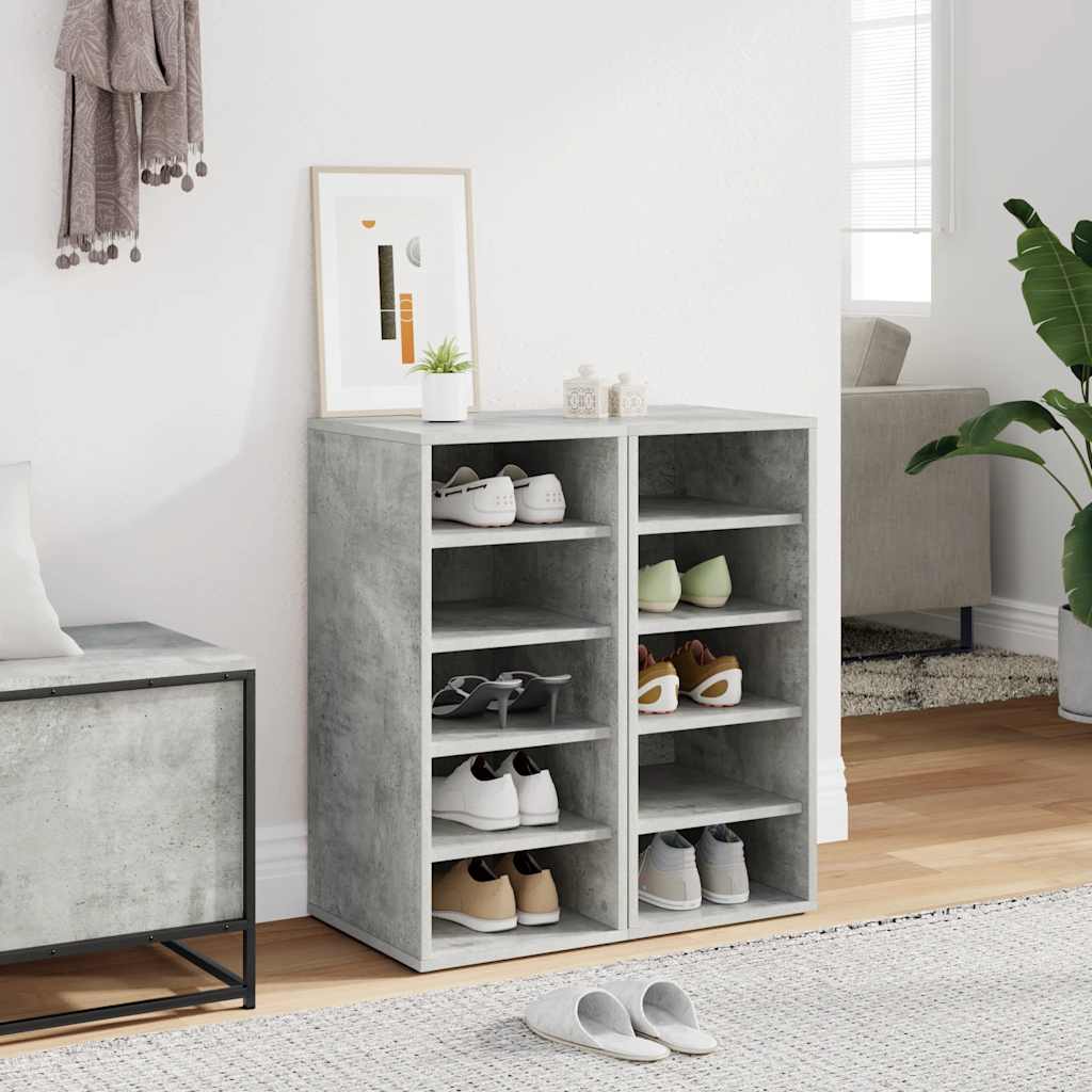 Shoe Cabinets 2 pcs Concrete Grey 31.5x35x70 cm Engineered Wood