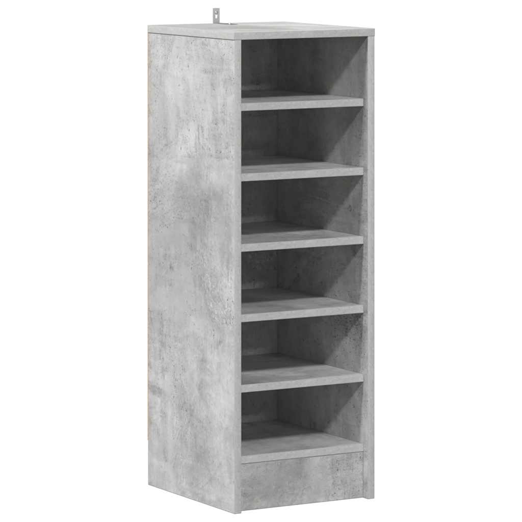 Shoe Cabinet Concrete Grey 31.5x35x90 cm Engineered Wood