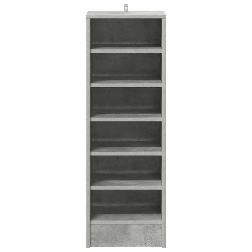 Shoe Cabinet Concrete Grey 31.5x35x90 cm Engineered Wood