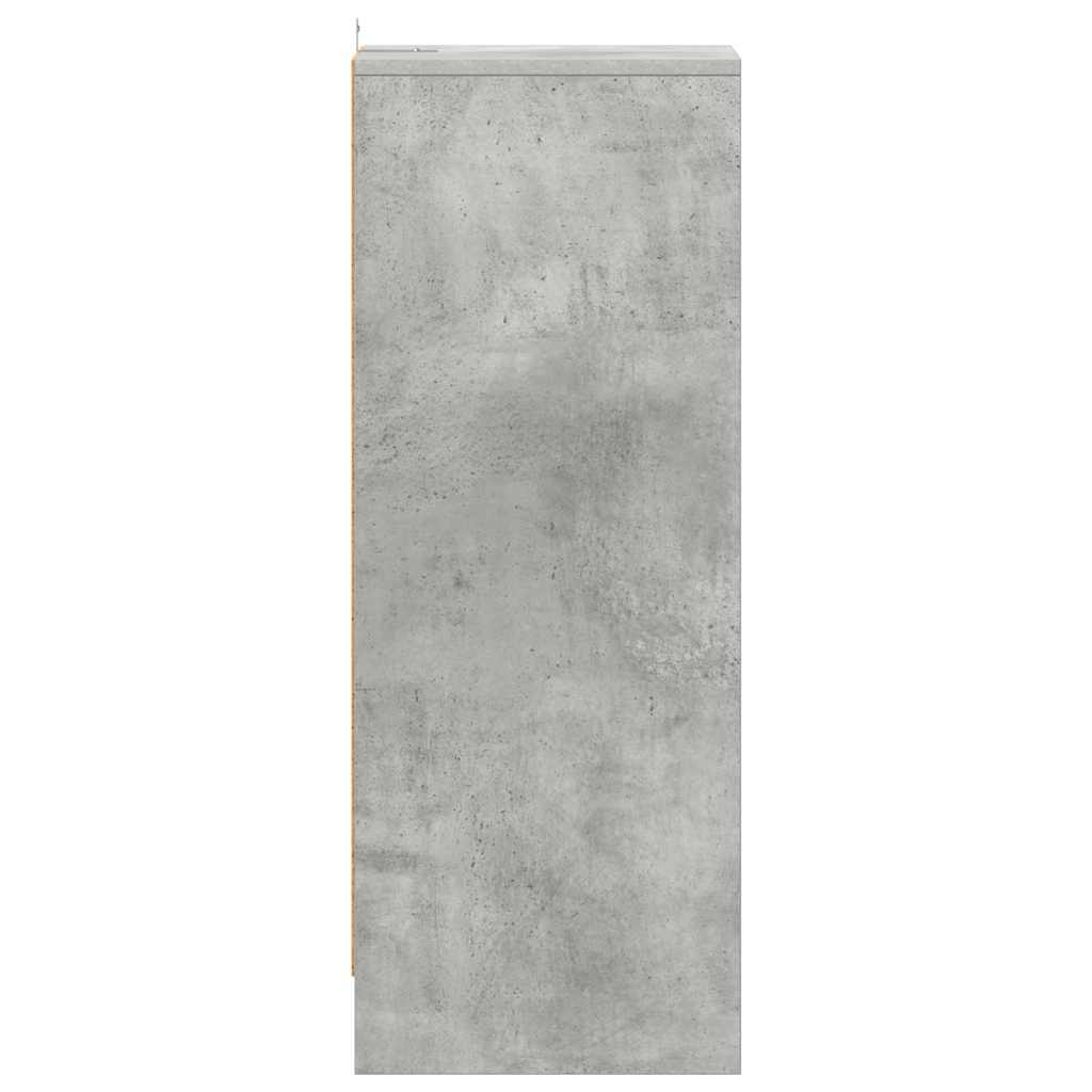 Shoe Cabinet Concrete Grey 31.5x35x90 cm Engineered Wood