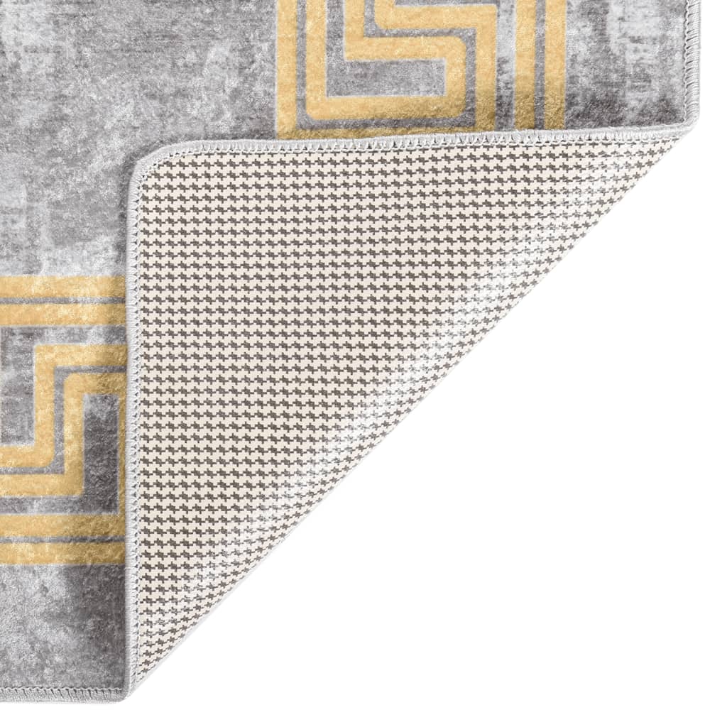 Rug Washable 120x180 cm Grey Anti Slip