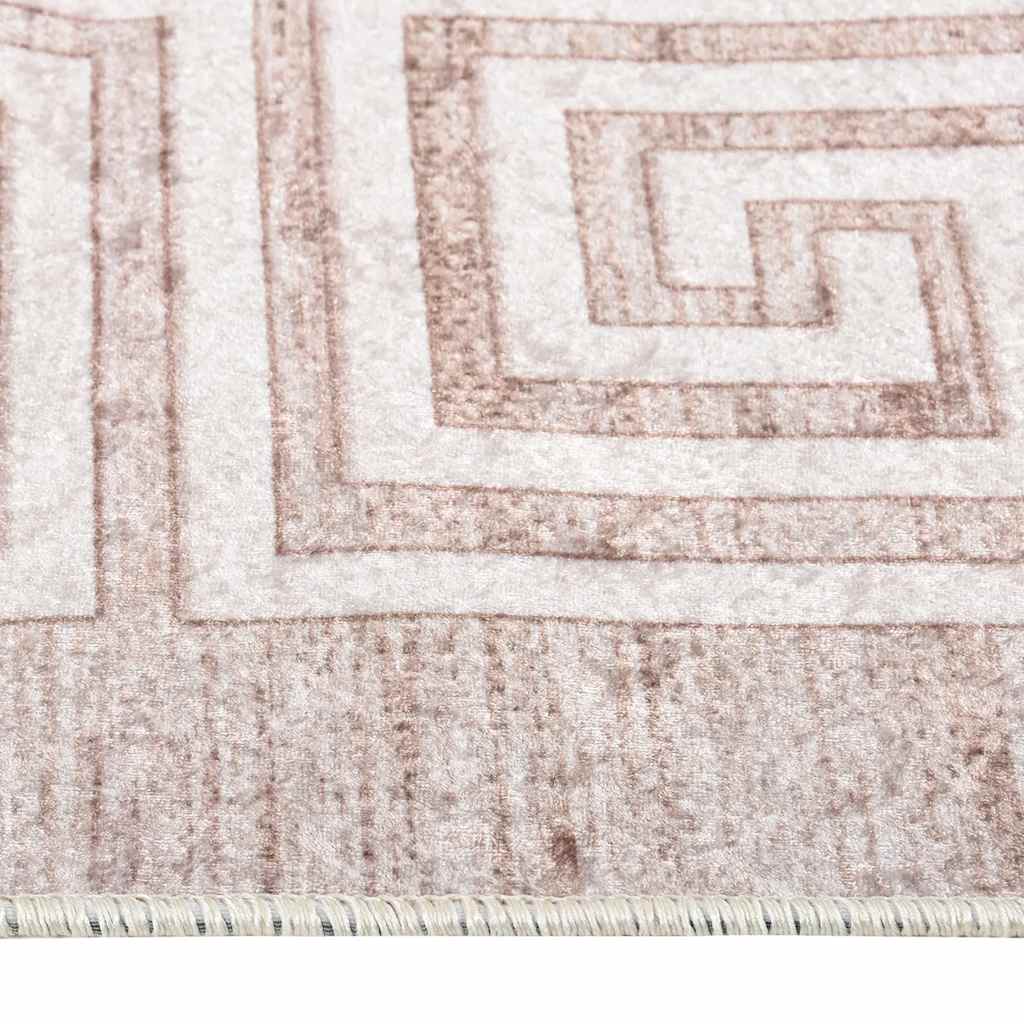 Rug Washable 80x150 cm Beige Anti Slip