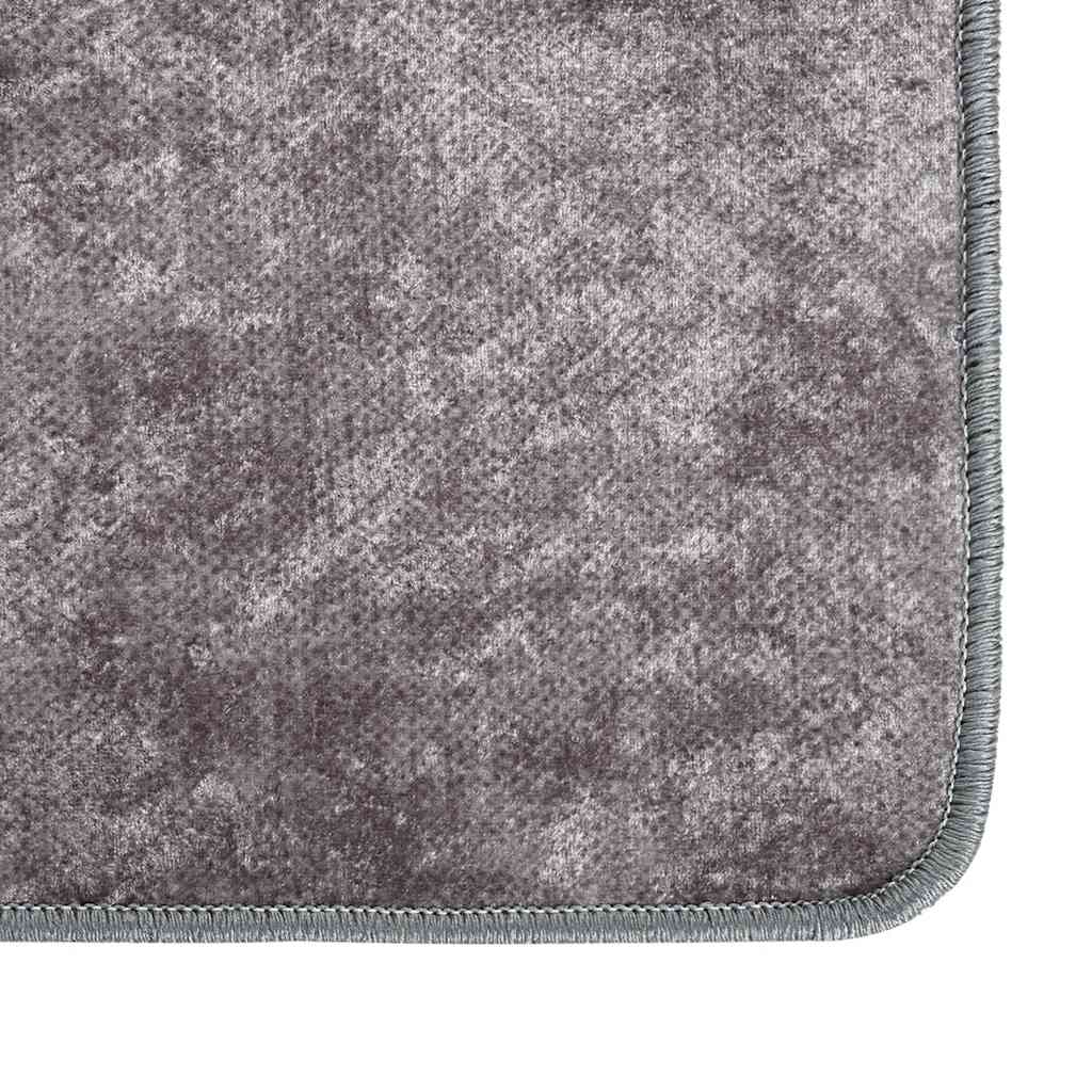 Rug Washable 120x180 cm Grey Anti Slip